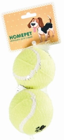 Игрушка для собак  HOMEPET 2шт  8 см мячи теннисные
